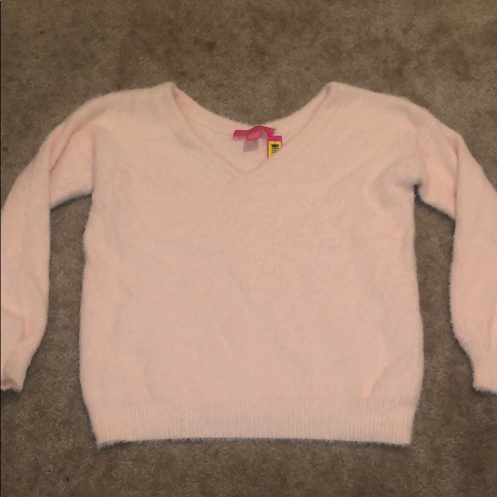 Super soft fuzzy sweater (blush)